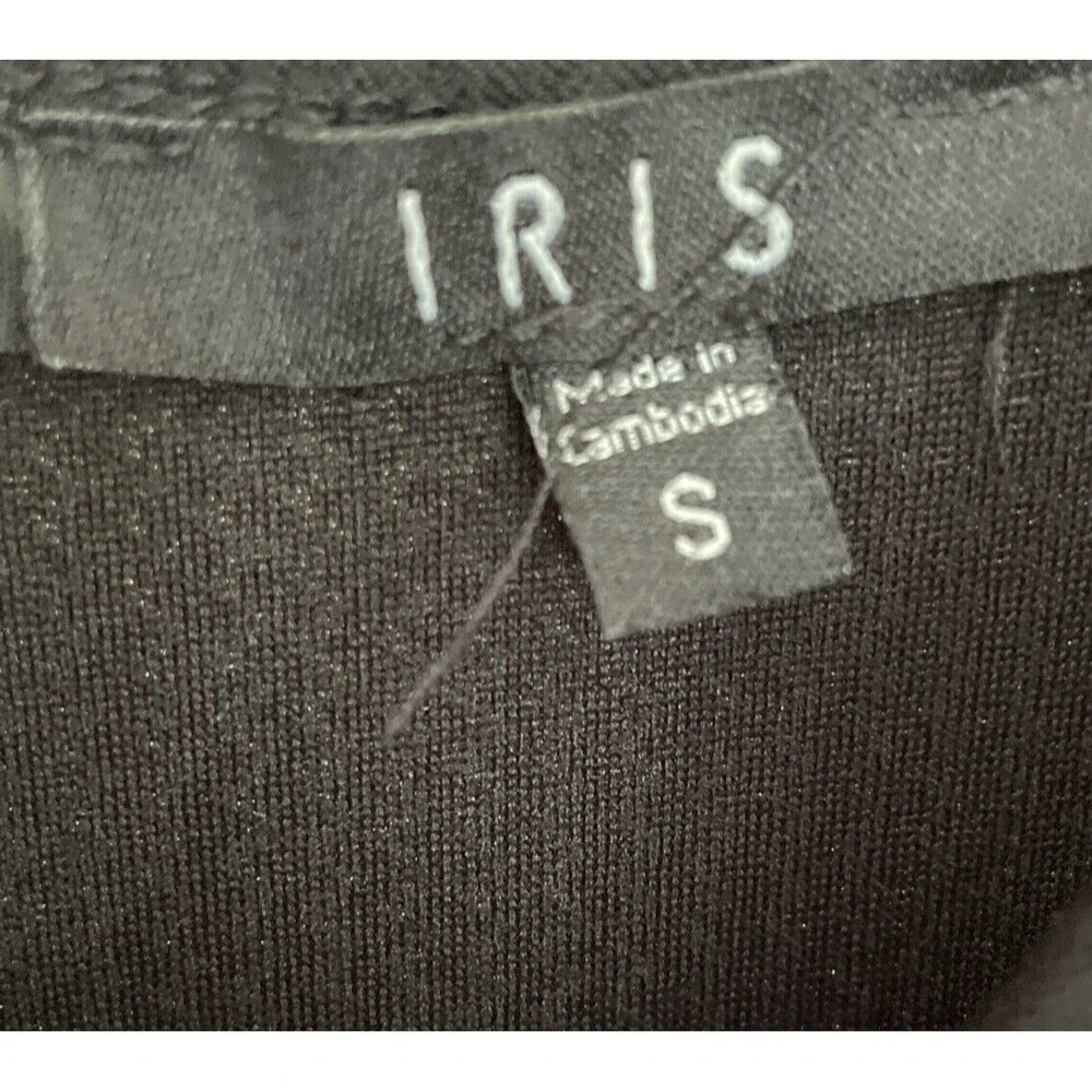 Iris Black Tank Dress Mini Maxi Sheer Size S Floral wedding guest cocktail party